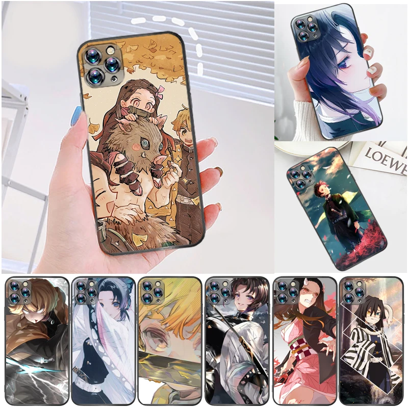 

Demon Slayer Kimetsu No Yaiba Agatsuma Zenitsu Kamado Tanjirou Kamado Nezuko Phone Case For iPhone 6 6S 6Plus 7 8 Plus Soft TPU