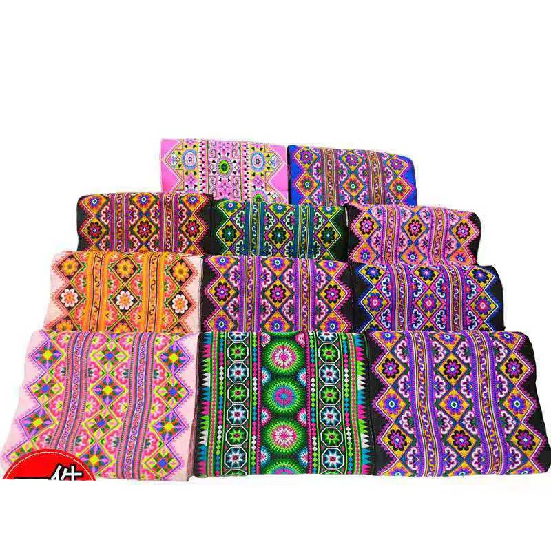 

NEW 200MMX700MM Polyester Cotton Fabric Cut Patchwork Miao Style Large Lace Ribbon for DIY Handmade Sewing Accessories