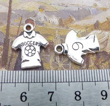 

24pcs/Lot Polo Shirt Charm Silver Color Pendant Fit Diy Necklace Handmade Finding Jewellery Making Supplies Accessories