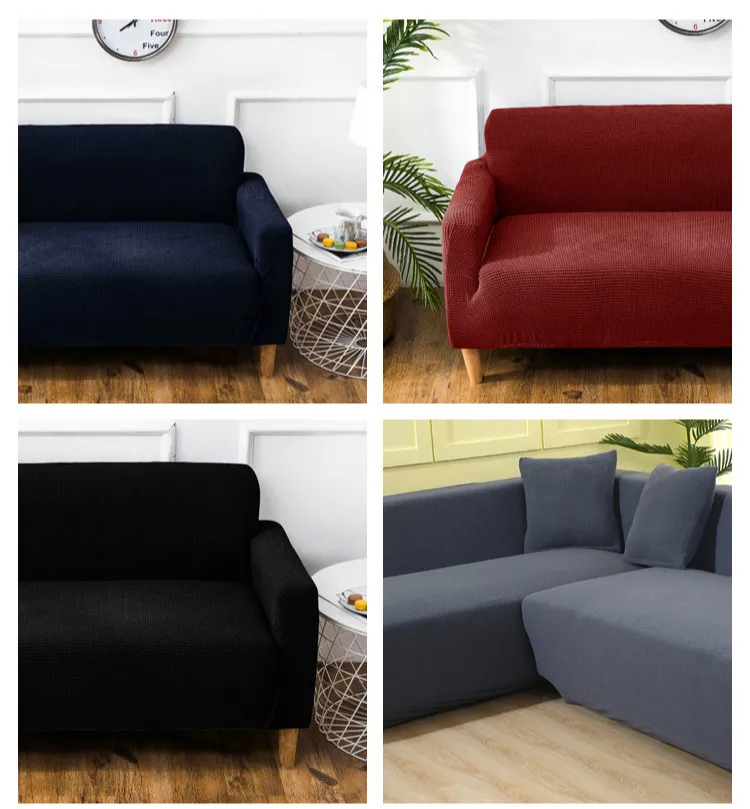 Эластичный чехол для дивана домашний декор Fundas Sofa Slipover высокое качество Бархатные чехлы для диванов для гостиной твердый секционный чехол для дивана