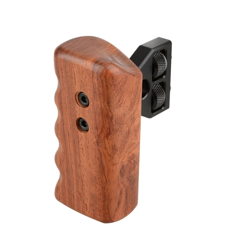 DSLR Camera Left Wooden Handle Grip Mount Support for DV Video Cage Rig Spacing 18mm | Электроника