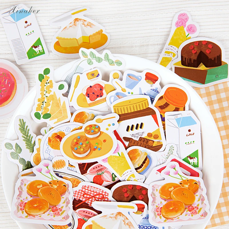 46 шт./кор. миниатюрная декоративная бумажная наклейка серии Вкусный