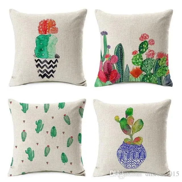 Женский чехол наволочка с тропическими растениями наволочки тонкие льняные