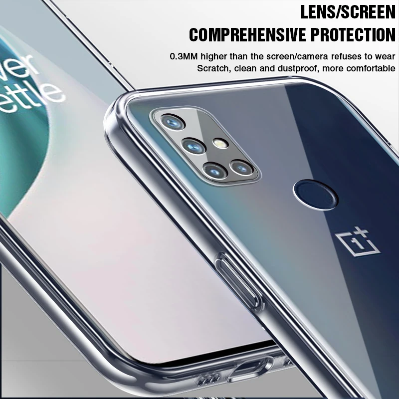 camera protective transparent case for oneplus nord n10 n100 n200 ce 5g soft tpu mobile phone back cover one plus housing fundas free global shipping