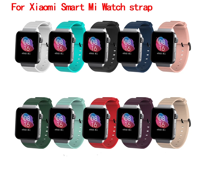 

Ремешок силиконовый для смарт-часов Xiaomi Mi, стандартный спортивный браслет для наручных часов Xiaomi Mi, аксессуары для часов
