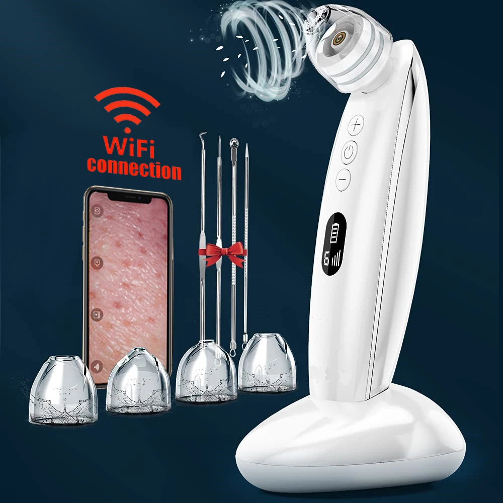 

2021 Newest Blackhead Remover Vacuum with Camera, Electric Vacuum Pore Cleaner Acne Grease Comedone Gifted Blackhead Extractor