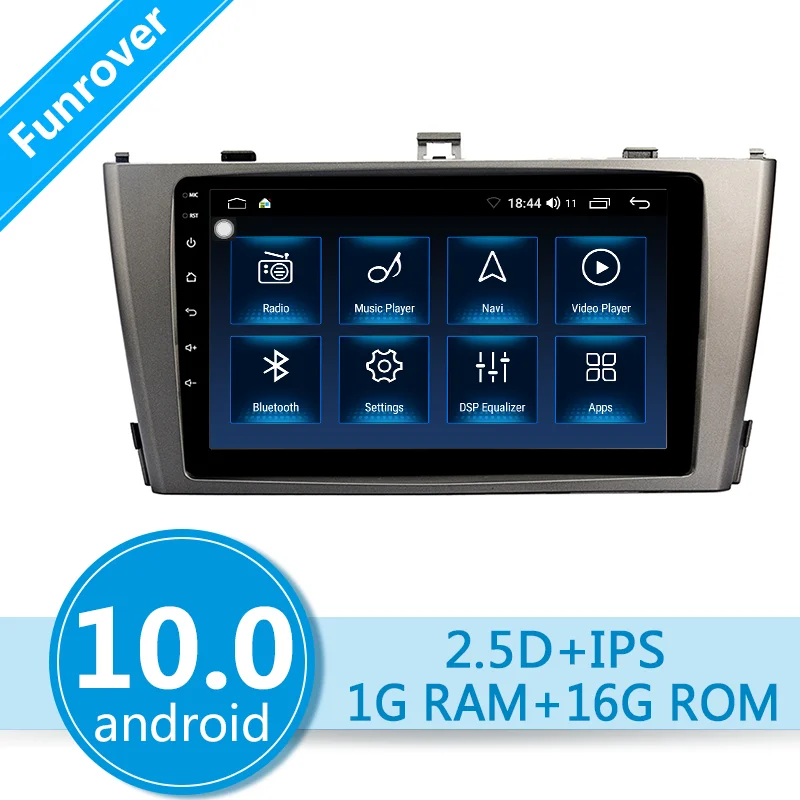 FUNROVER Android 10 0 автомобильный проигрыватель с радио и gps для Avensis 2009 2013 навигация