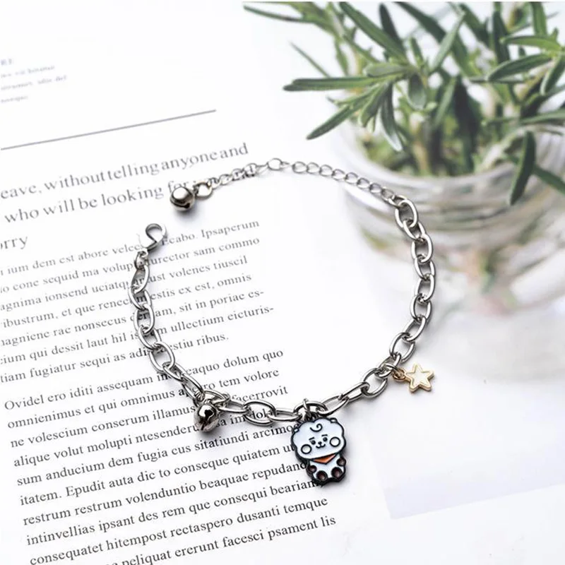 

Charm Bracelets KPOP Animal Color bells bangle Accessories Korean Bracelets for Women Couple Bracelet Best Gift for Girl Friends