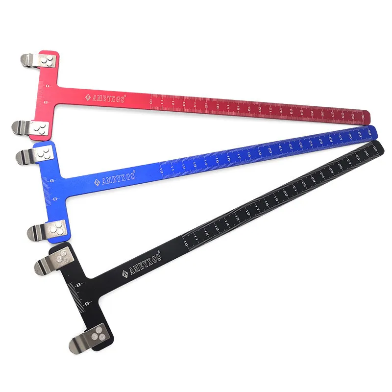 

Archery Bow Square T Ruler Stainless Steel Material Hunting Measurement Tool Bow and Arrow Shooting Bowstring Positioning Scale