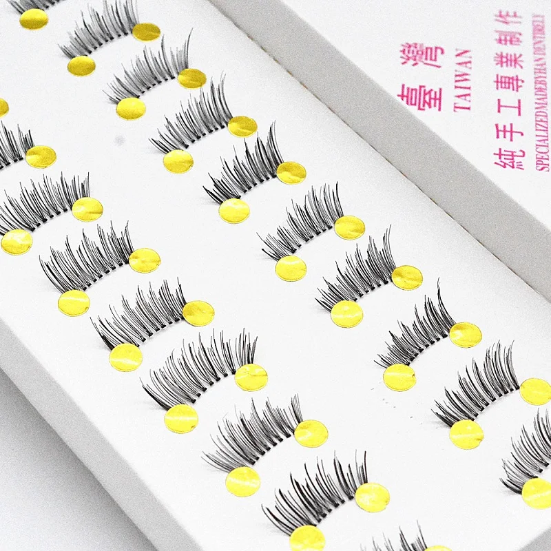 Накладные мини ресницы 10 пар накладные с полууглом супернатуральные нюдовые для