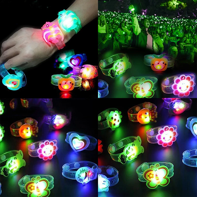 Мультяшный ремешок для часов со светящимися детскими модными цветными