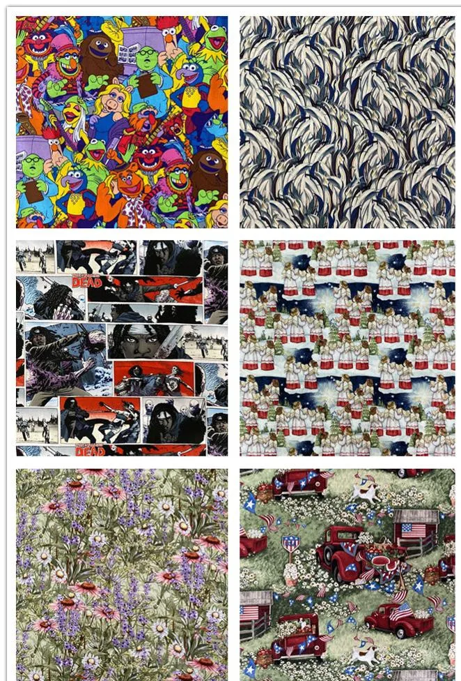 100x108 см Хлопковая ткань принцессы с цветочным рисунком для шитья Лоскутная