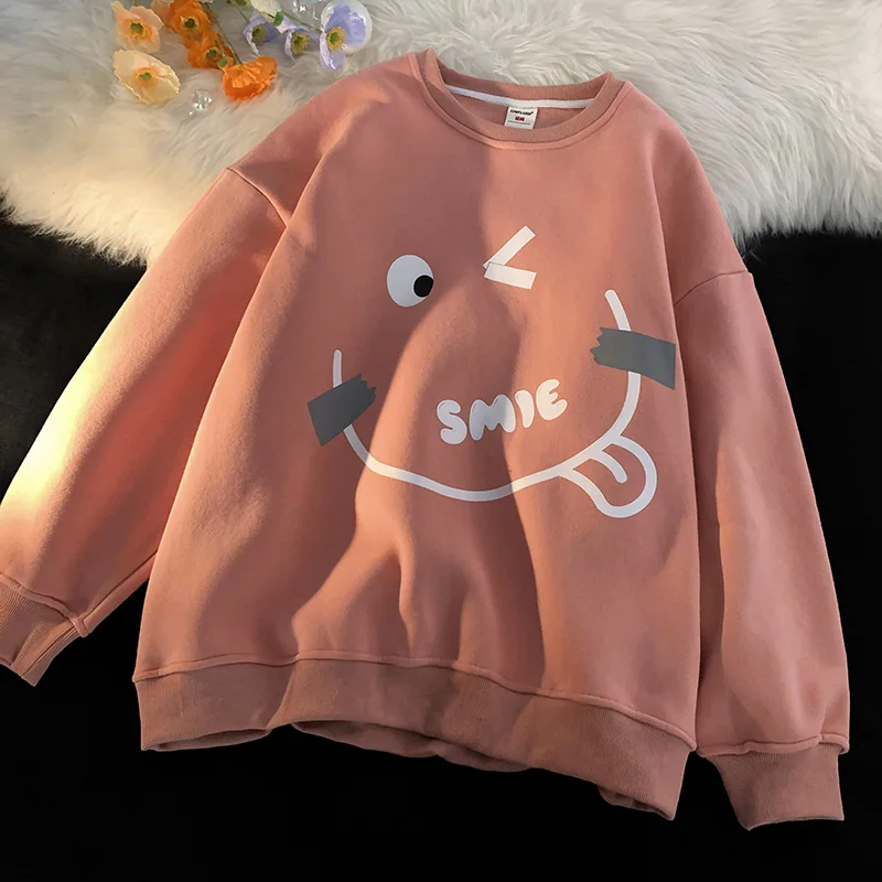 Уличная одежда Nomikuma в стиле Харадзюку женские толстовки винтажные свитшоты