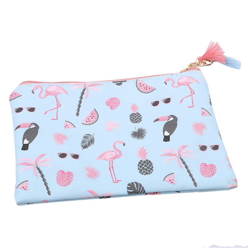 Новое поступление косметичка с фламинго женская сумка для макияжа дорожная