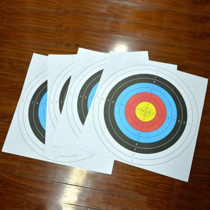 

2019 New 2019 10 pcs Archery Target Papers 60x60cm Shooting Training Bow And Arrow Target Papepaintball Accessories