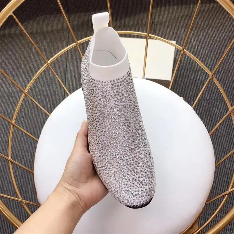 Обувь Женские Вязаные Короткие носки роскошная дизайнерская Повседневная обувь