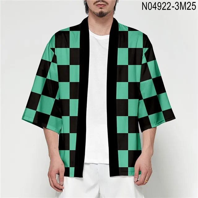 3dhf-13 Demon Slayer Kimetsu no Yaiba 3D полный принт японского Аниме кимоно Haori Yukata Косплей Женщины/Мужчины Лето Повседневная крутая уличная одежда - Цвет: 3dhf-13