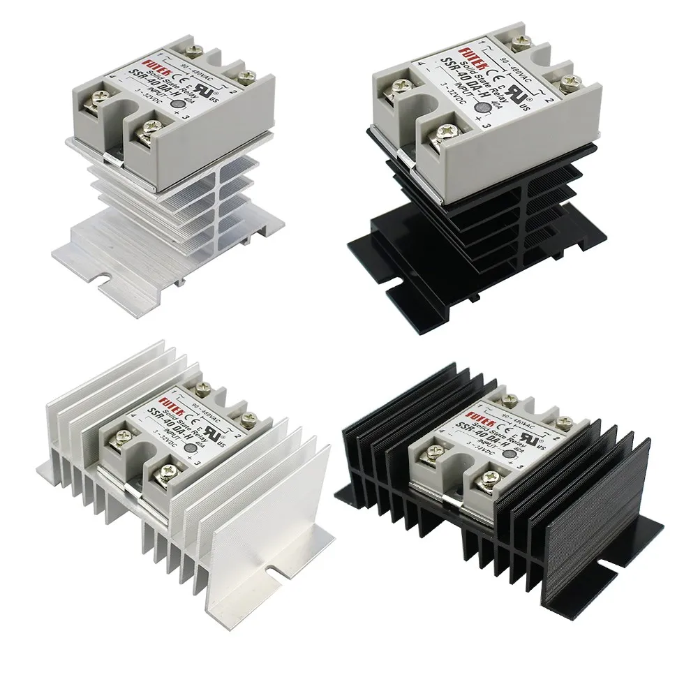 

SSR-40 DA-H DC-AC твердотельное реле SSR 40A 3-32V DC / 90-480V AC w теплоотвод