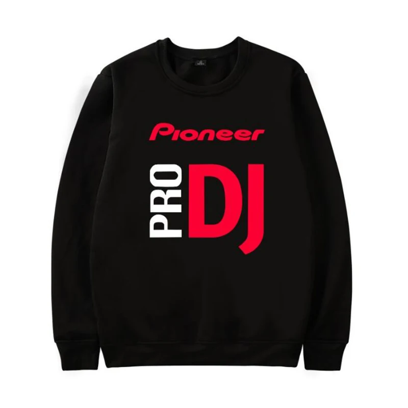 Черные толстовки Pioneer Pro Dj унисекс хип-хоп уличный стиль мужские и женские без