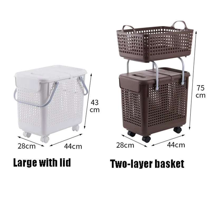 

Multifunctional Hamper Plastic Laundry Basket Bathroom Toilet Clothes Dirty Clothes Storage Basket