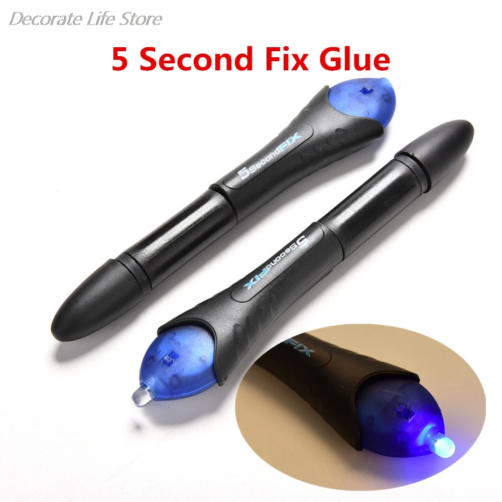 

Glue Gun 5 Second Quick Fix Liquid Uv Light Repair Tool With Super Powered Plastic Welding Compound Office Supplies
