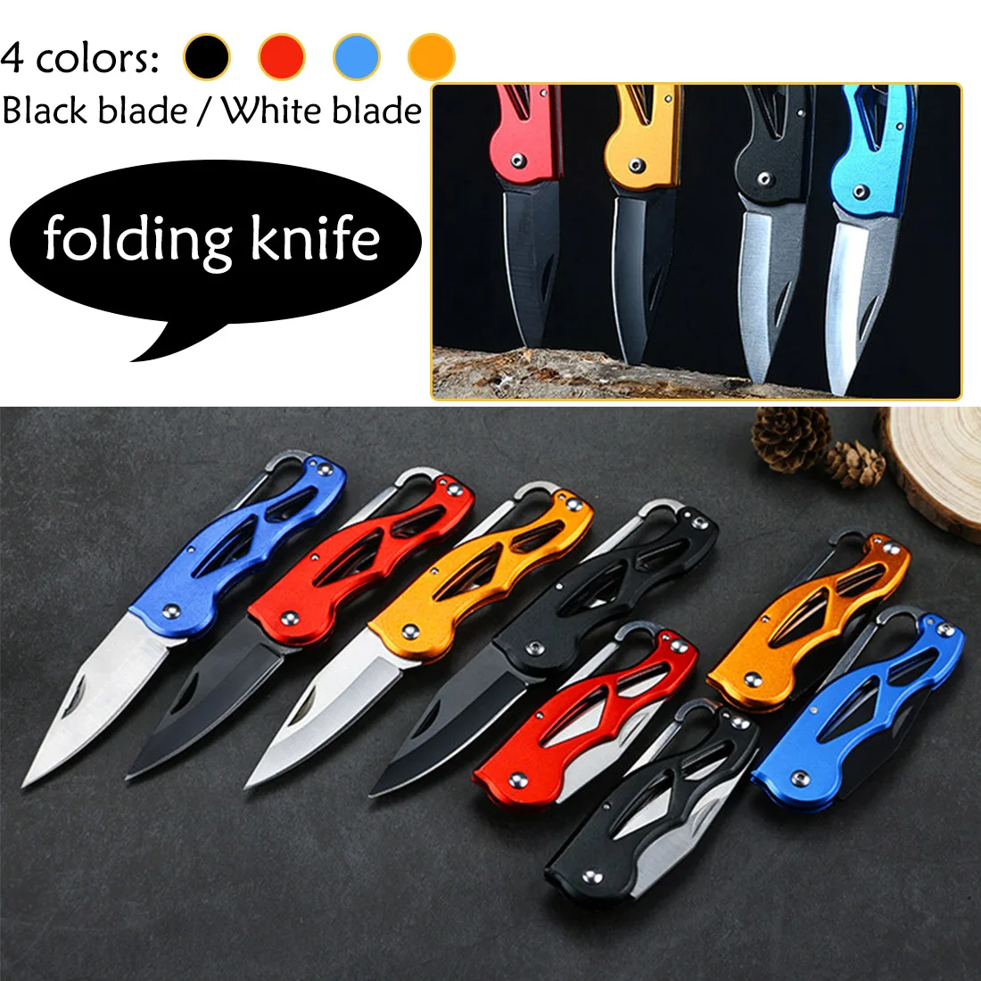 

Multifunction Folding Knife Portable Key Ring Camping Mini Peeler Keychain Tactical Rescue Survival Outdoor Tool High Quality