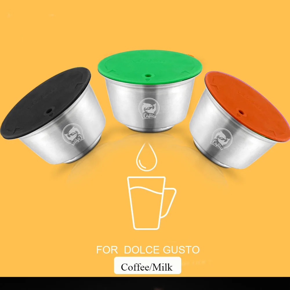 Icafilasнержавеющая металлическая ржавая капсула для Dolce Gusto подходит Nescafe с фильтром