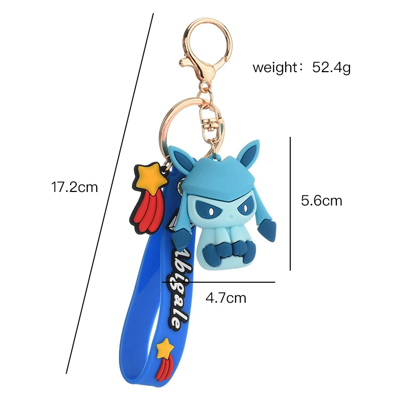 

10 styles Pokemon Eevee Sylveon Espeon Pikachu Action Figure Keychain Classic Japanese Cartoon Fashion Keychain Toy Gift