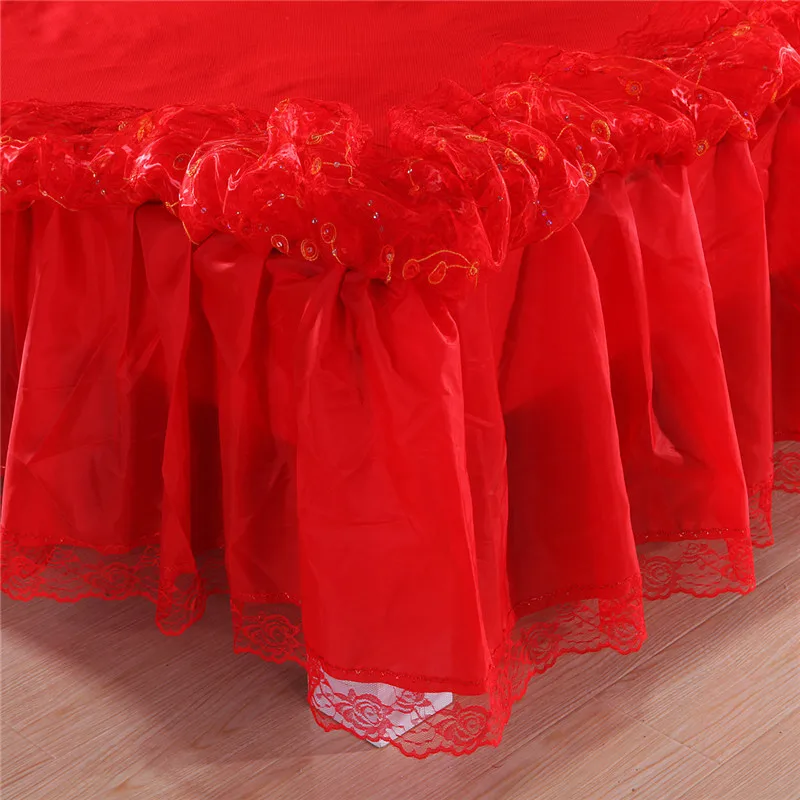 2019 Новое свадебное платье с красным кружевом покрывало простынь наволочки для