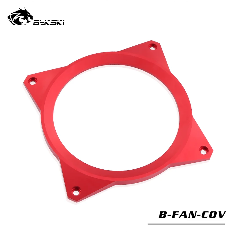 red Bykski 12 см X 12 см вентилятор металлическая крышка аксессуары для систем охлаждения кулер использование для 12 см вентиляторы размер 120*120*6,6 мм алюминиевая крышка вентилятора - Цвет: red