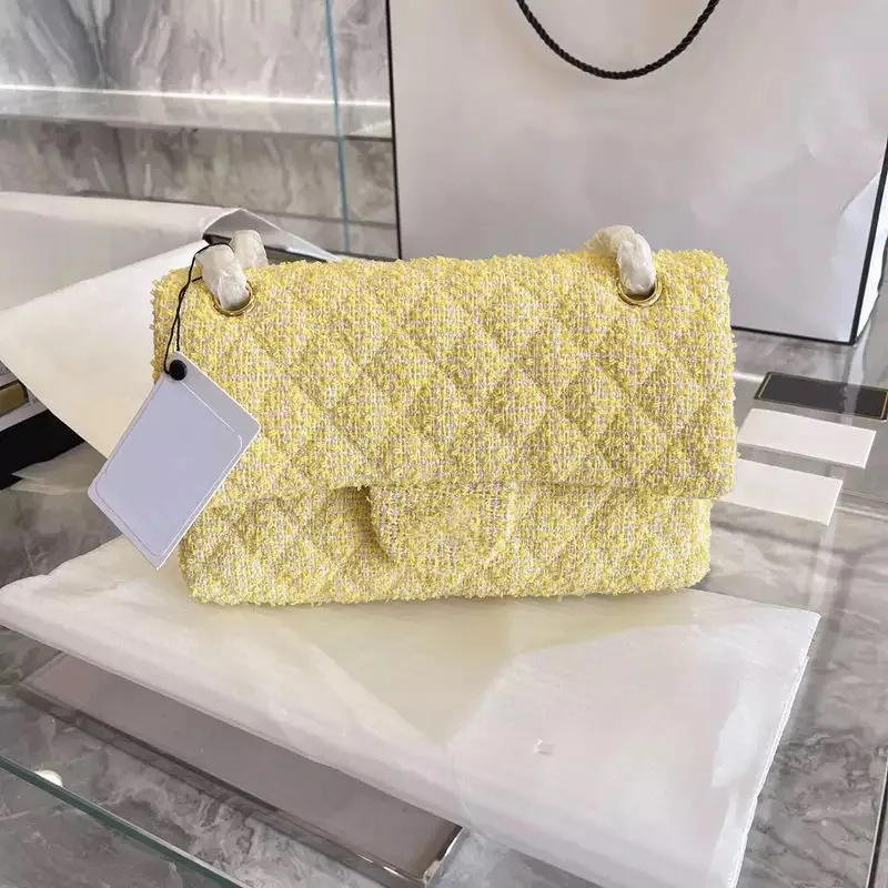 

New style woven woolen, fashion women's bag with ring-check chain, one shoulder, cross-slung flip bag and handbag