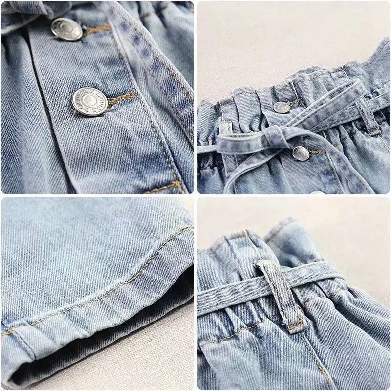 

Women Summer Autumn Casual High Waist Elasticity Cuffing Denim Wide Leg Ankle Length Straight Trousers Jeans