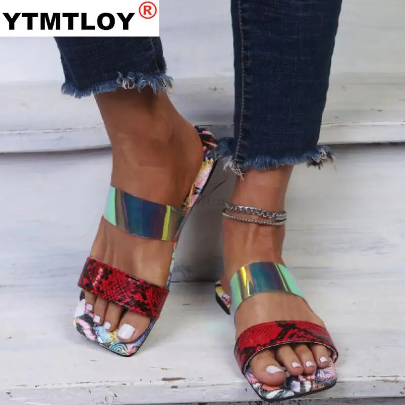 

Ladies Platform Shoes 2021 Summer Fashion Rainbow Clip Toe Flip Flops Rome Style Cork Slippers Anti-skid Beach Women Sandals