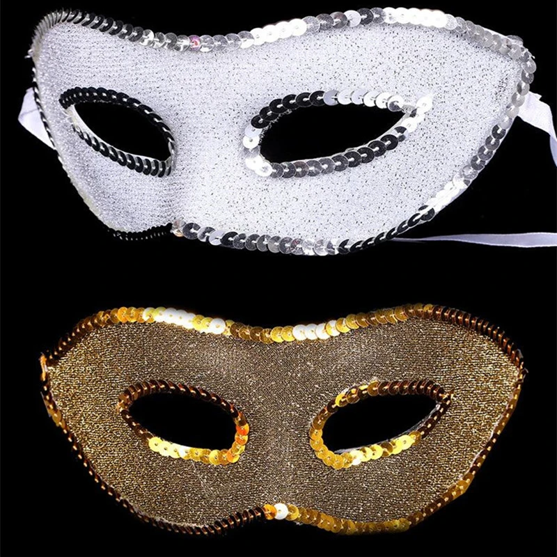 Man Masks Gold Silver Sequins Mask Carnival Masquerade Party birthday wedding Christmas Halloween Xmas | Дом и сад