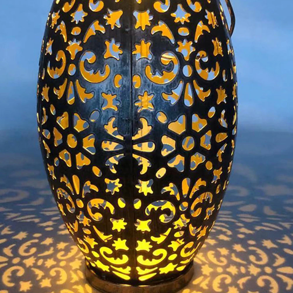 Солнечного света ручка наружные садовые фонари Декор Ретро полые Фонари