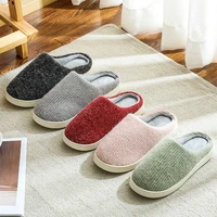 winter mens cotton slippers mens home indoor thick bottom home warm hair slippers women winter men shoes designer slippers
