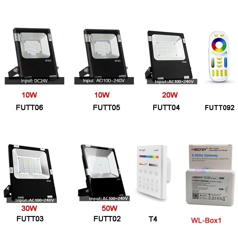 MiBOXER 10 Вт/20 Вт/30 Вт/50 Вт RGB + CCT Светодиодный светильник IP65 наружный садовый FUTT02/ FUTT03/