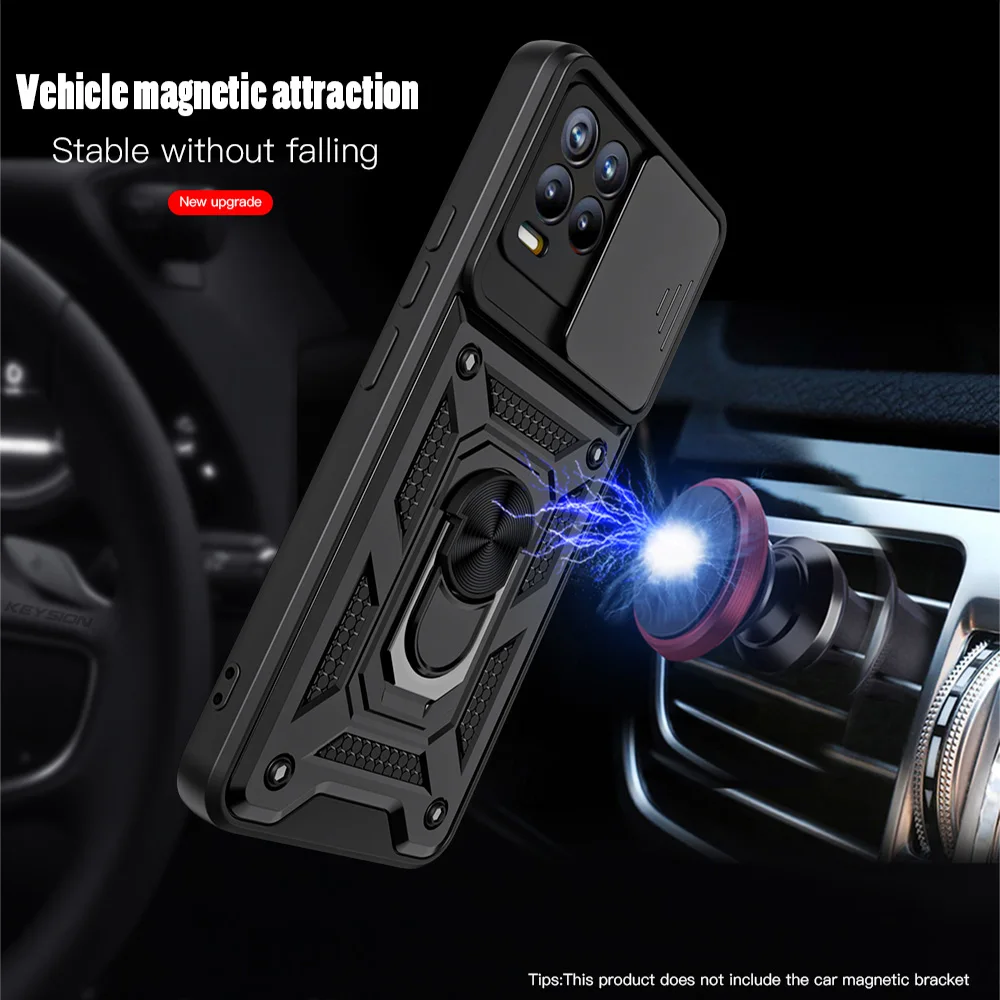 keysion shockproof case for realme 8 pro 5g 8i c25s c21y push pull camera protection phone cover for oppo a95 a94 a74 12 a15 a16 free global shipping