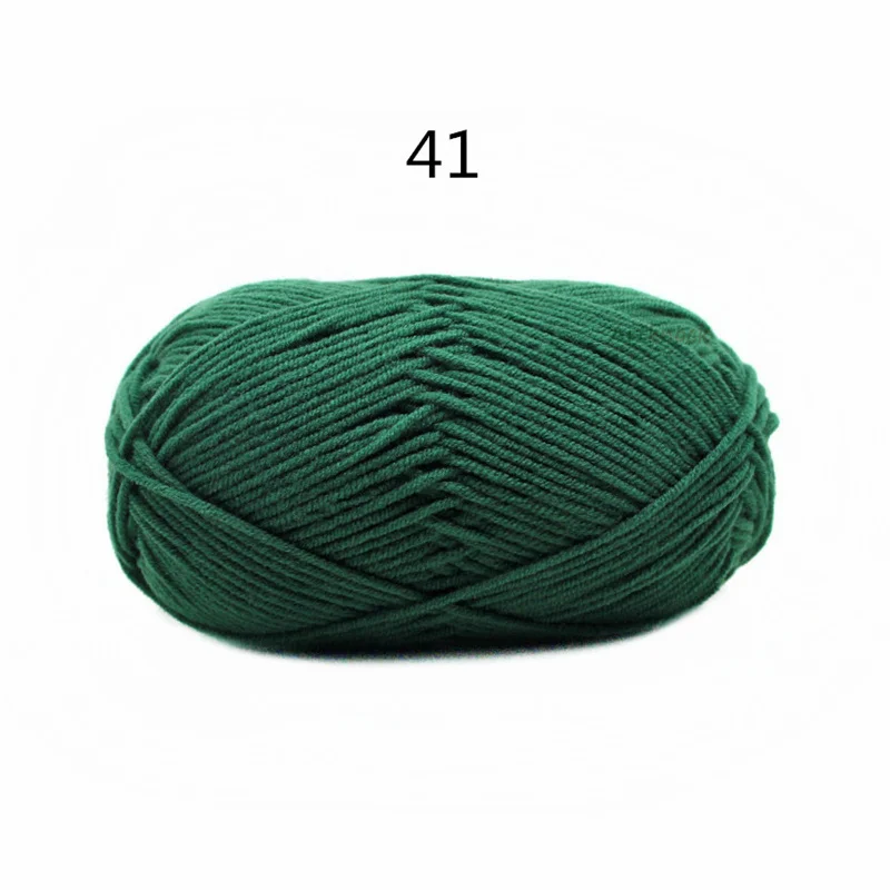41 30pcs 30 шт. пряжа для вязания крючком 3 мм хлопчатобумажная пряжа Смешанная Ручная Пряжа 4 слоя - Цвет: 41 30pcs