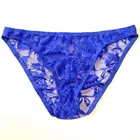 Прозрачные кружевные трусы, мужские сексуальные брифы, мужское нижнее белье с низкой посадкой для пениса