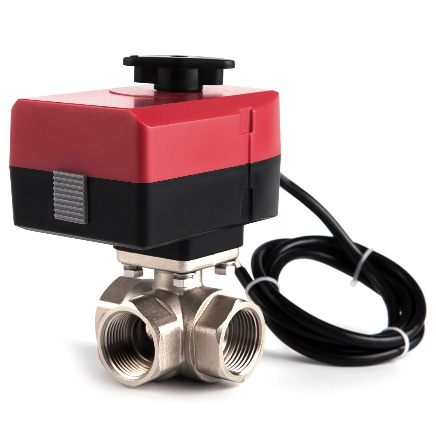 Электрический клапан моторизованный шаровой трехходовой может быть вручную и