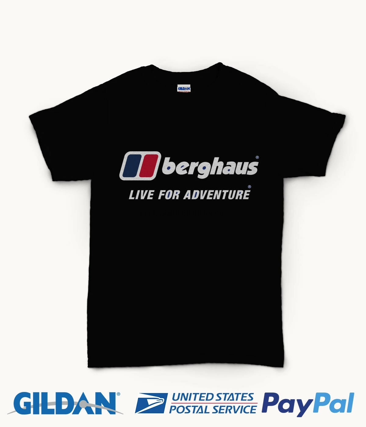 Новая брендовая винтажная черная футболка berghhaus LIVE FOR ADVENTURE| |