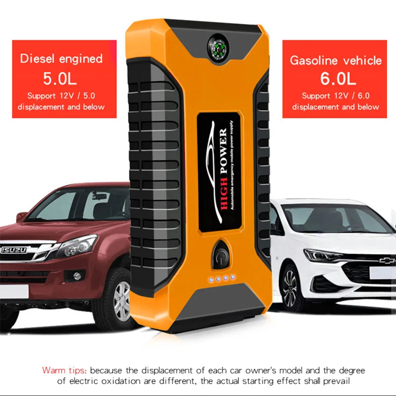 $62.72 99800mAh 4USB 12V Portable Car Jump Starter Multifunction Auto Car Battery Booster Charger Booster Emergency Power Device