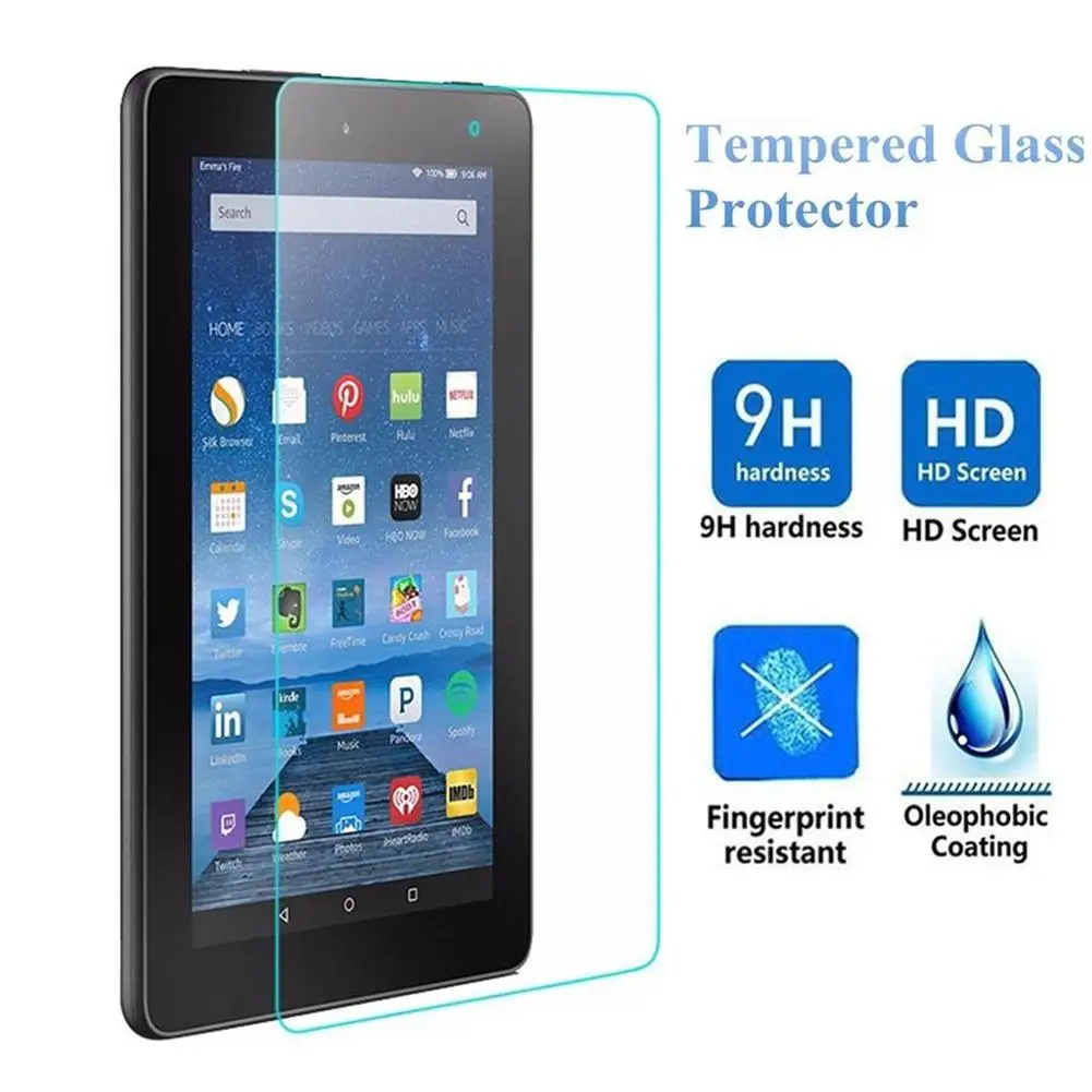 Защита экрана из закаленного стекла 9H для Amazon Kindle Fire HD 10 8 7 2017 HD10 HD8 HD7 0 Защитная