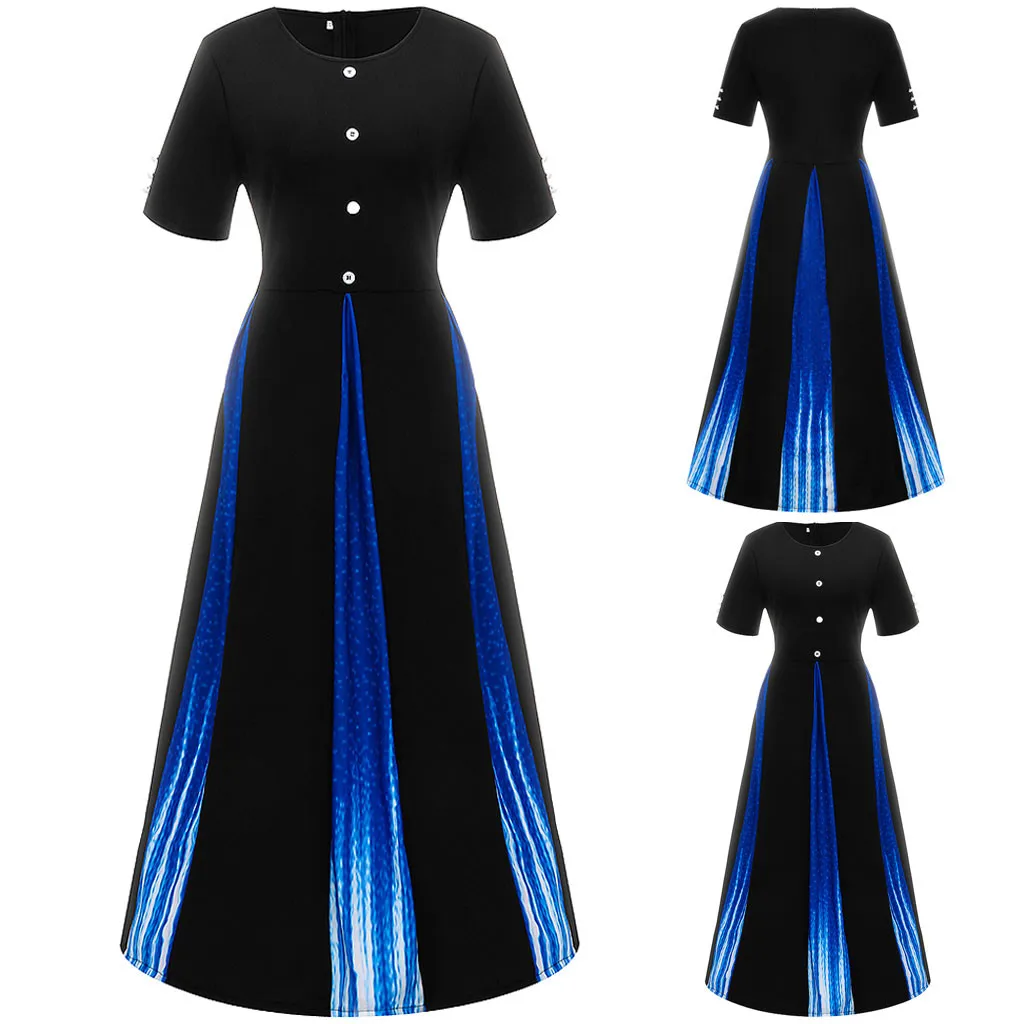 Женское платье с круглым вырезом полурукавом и принтом|Женские платья| |