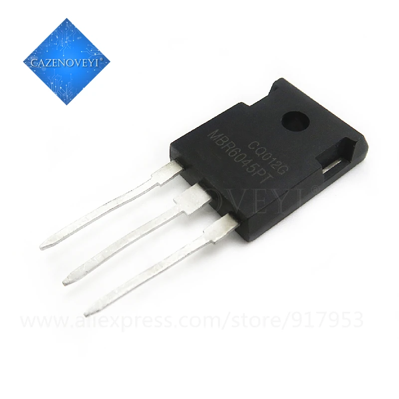 

10pcs/lot MBR6045PT TO-247 Schottky rectifier diode 60A 45V original authentic/ In Stock
