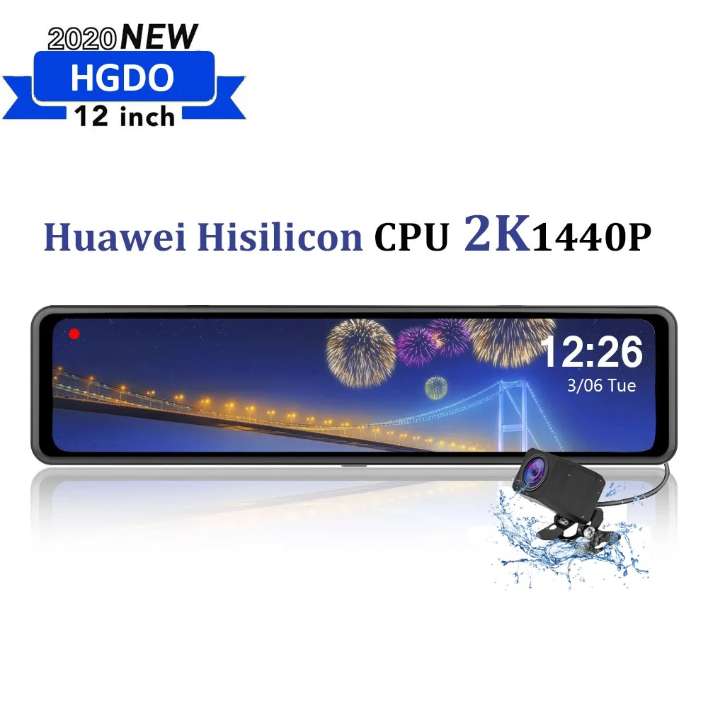 Автомобильный видеорегистратор HGDO H60 Super HD 2K 1440P Huawei Hisilicon CPU автомобильная камера