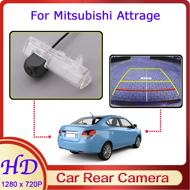 

Car Reverse Image Fisheye CAM For Mitsubishi Attrage Sedan 2013~2022 Night Vision HD Dedicated Rear View Back Up 720P Camera