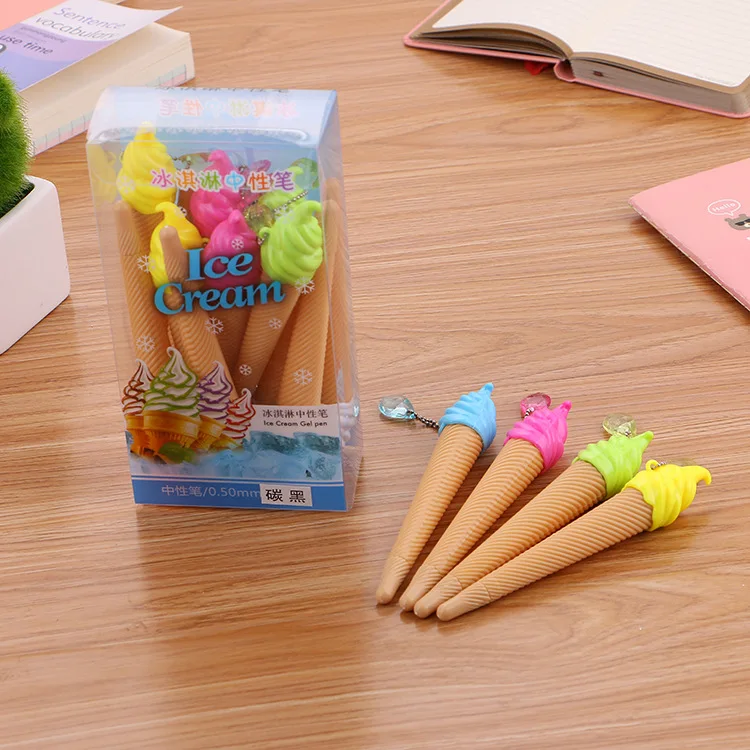 1 шт. мультяшная гелевая ручка с мороженым милая ученическая творческая