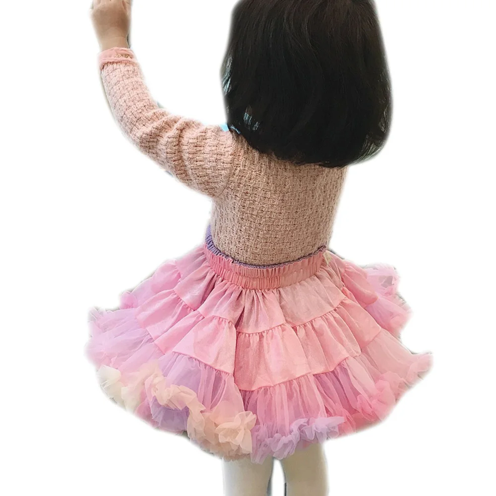 

Rainbow Tutu skirt supporting children's skirt princess skirt girl's mesh puff skirt CDR05